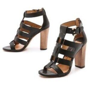 Dolce Vita Niro Gladiator Niro Strappy Block Heel Sandals Black Size 6